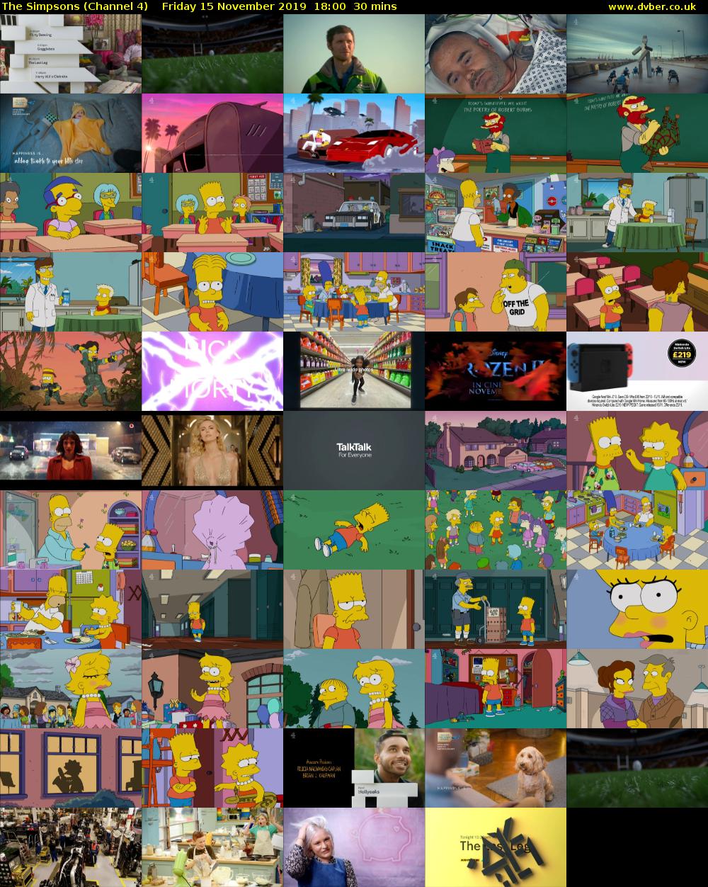 The Simpsons Channel 4 2019 11 15 1800