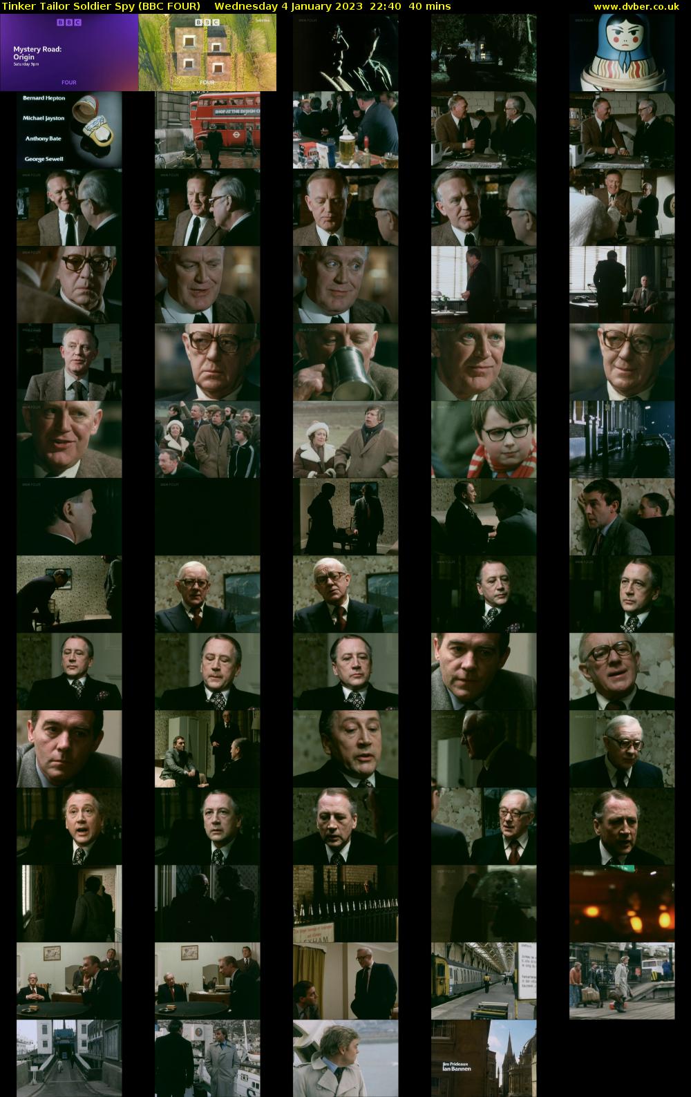 Tinker Tailor Soldier Spy (BBC FOUR) Wednesday 4 January 2023 22:40 - 23:20