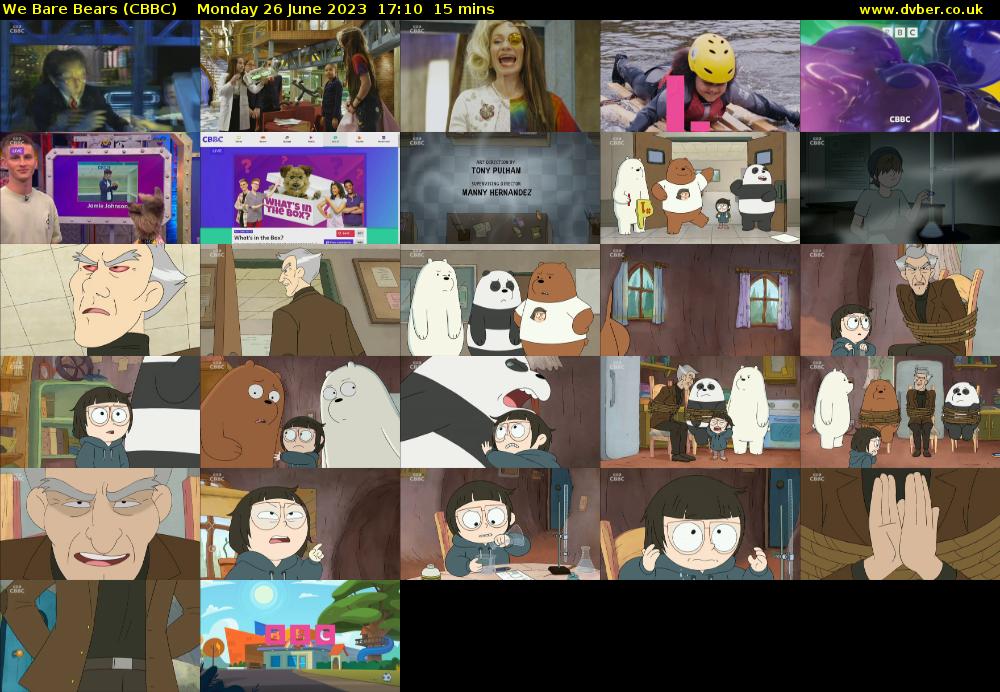 We Bare Bears (CBBC) Monday 26 June 2023 17:10 - 17:25