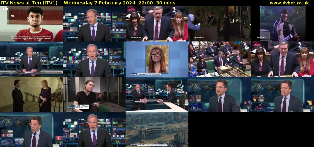 ITV News at Ten (ITV1) Wednesday 7 February 2024 22:00 - 22:30