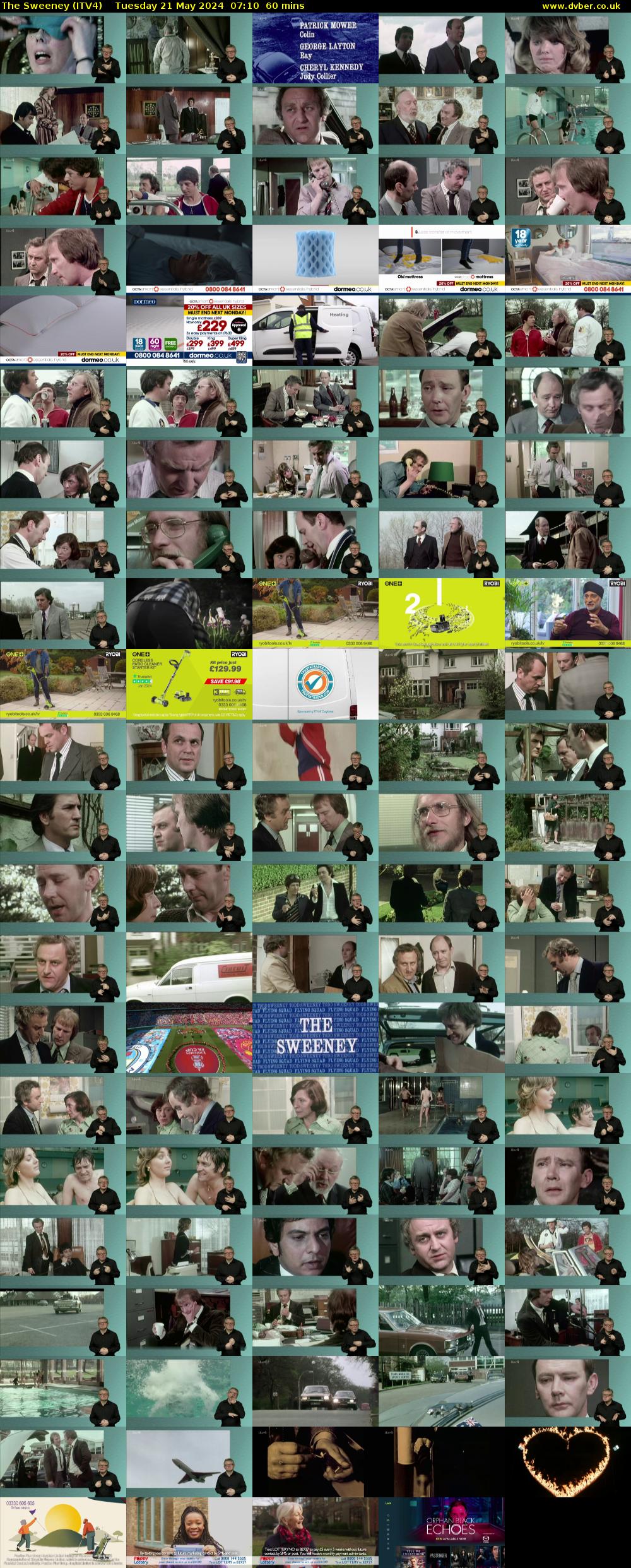 The Sweeney (ITV4) Tuesday 21 May 2024 07:10 - 08:10