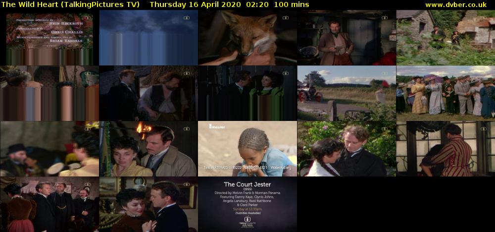 The Wild Heart (TalkingPictures TV) Thursday 16 April 2020 02:20 - 04:00