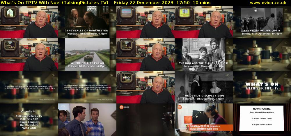 What's On TPTV With Noel (TalkingPictures TV) Friday 22 December 2023 17:50 - 18:00