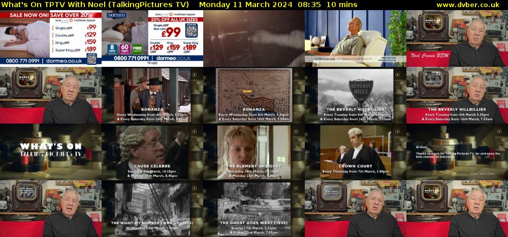 What's On TPTV With Noel (TalkingPictures TV) Monday 11 March 2024 08:35 - 08:45